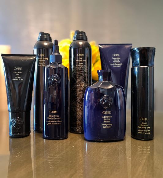 a group of beauty products