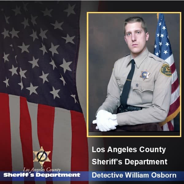 Los Angeles County Sheriff's Department official portrait with American flag