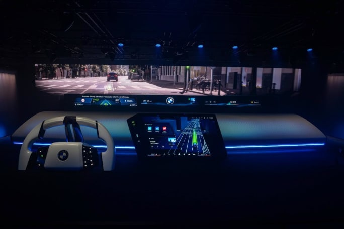 A display of BMW's digital cockpit