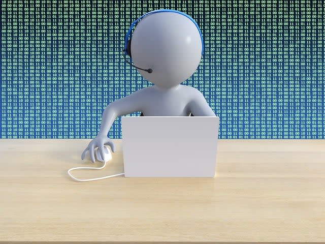 Receptionist answering phone call