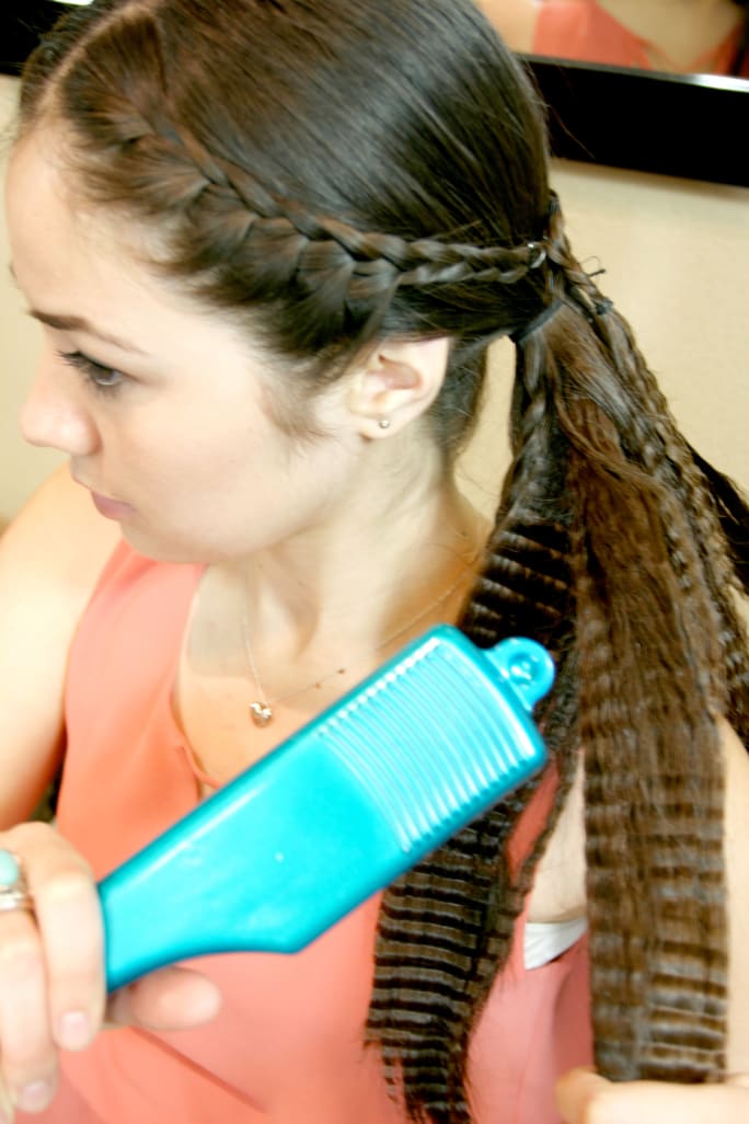 HOW TO: Braids and Crimping Combined for Coachella Fair Hair
