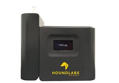 A prototype of Hound Labs' Hound device. The Hound can measure the amount of Tetrahydrocannabinol (THC) present in a person's breath. (Photo: Hound Labs)