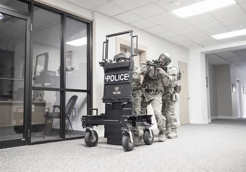 Special Ops Bunker's SOB gives officers portable ballistic protection. Photos: Special Ops Bunker.