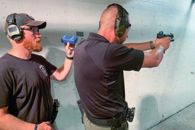 For handgun optics qualification protocol, the issue is whether to have officers qualify with the optics or their iron sights or both.[|CREDIT|]Photo: Tactically Sound