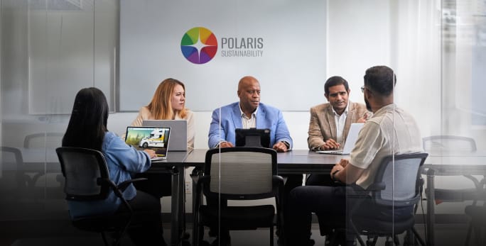 Diverse group of employees at table