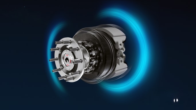 A ConMet ehub for powered truck trailer applications. 