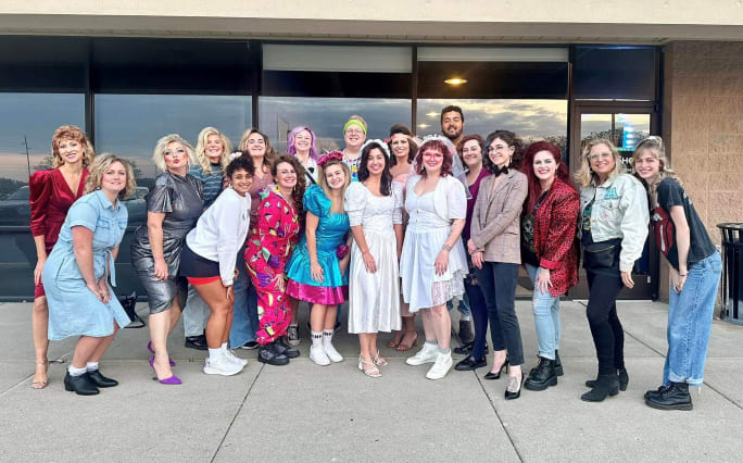 The team from Rejuve Salon Spa celebrate a team member who is getting married.