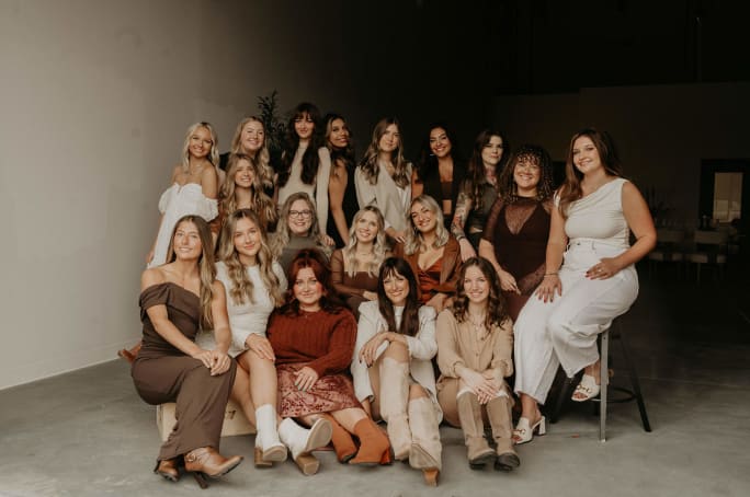 A group shot of the team from Reverie Hair Co.