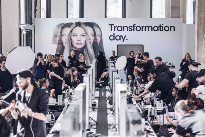 Capturing the action of the transformations at L'Oreal Professionnel's Transformation Day