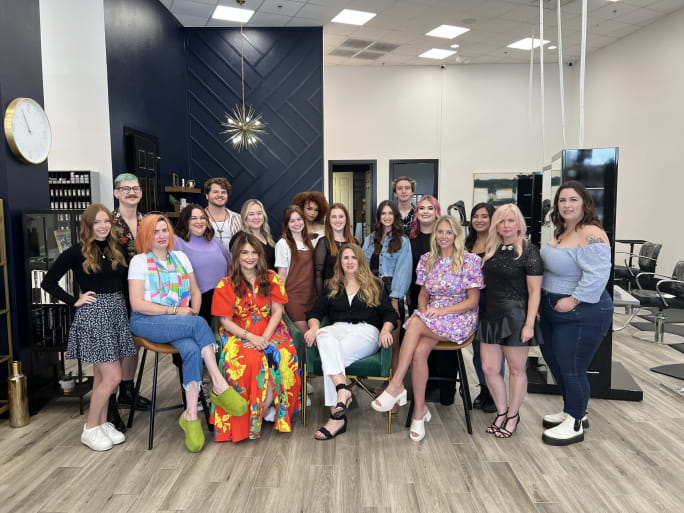 The team from Salon Eden in Baton Rouge, Louisiana