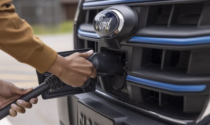 Charging a Ford E-Transit.