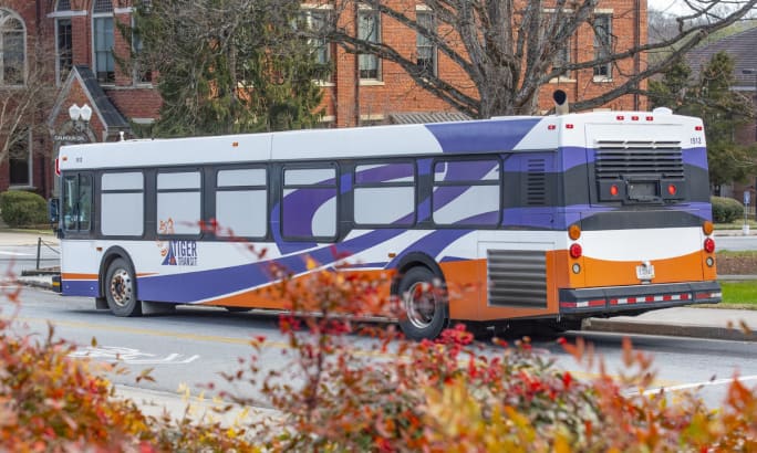 A Clemson University Tiger Transit bus.