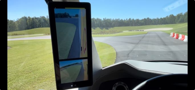 Shell Starship rear view camera screen.