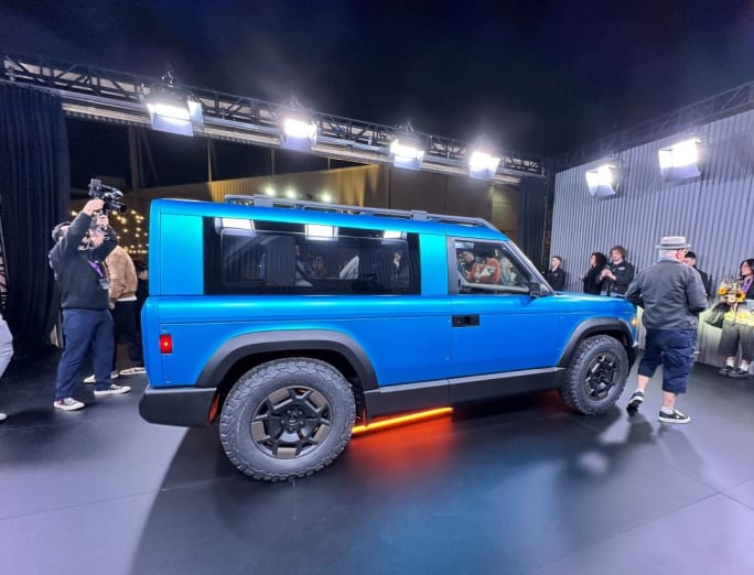 electric SUV at launch event