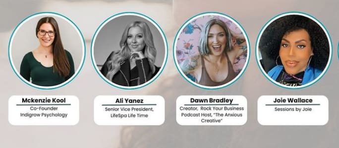 Four images of four women