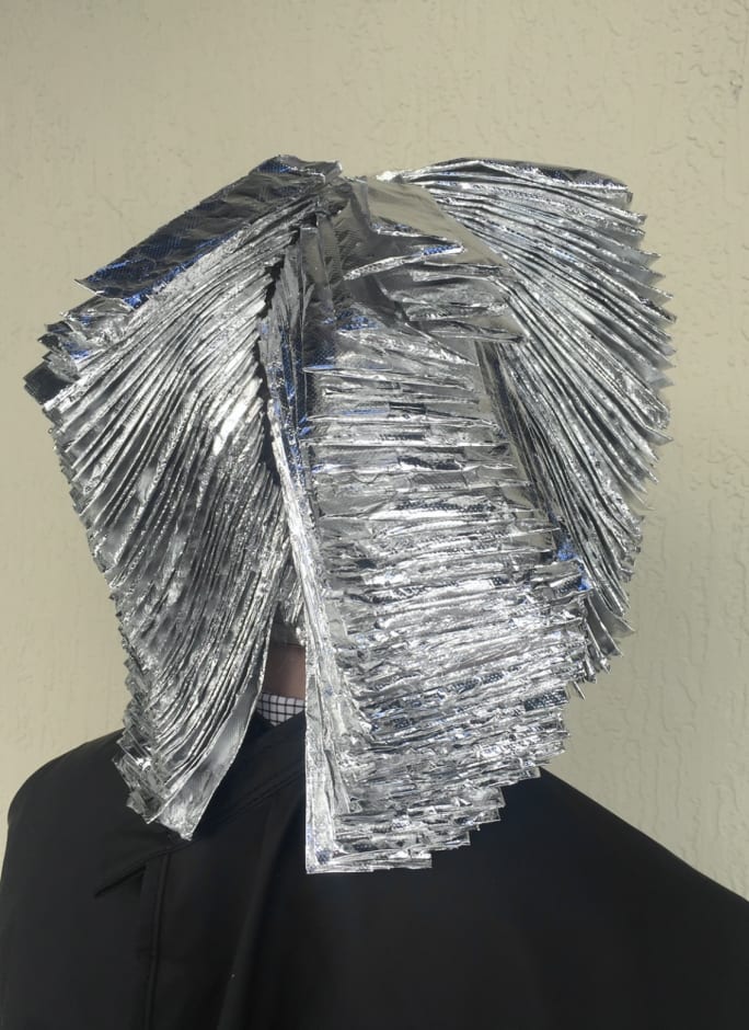 A full head of foils.