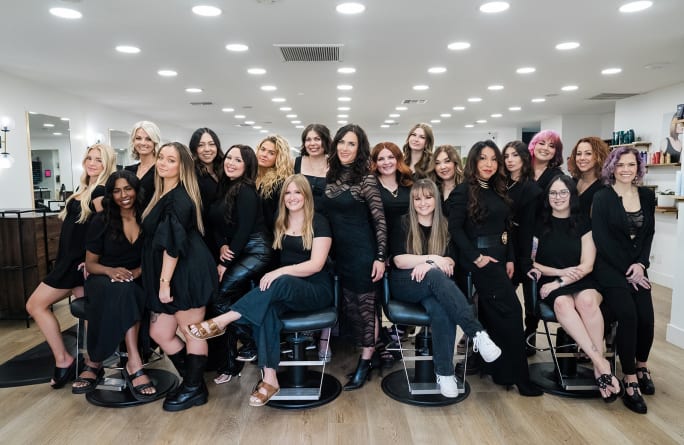 Dressed in black the team from Tantrum Hair Salon