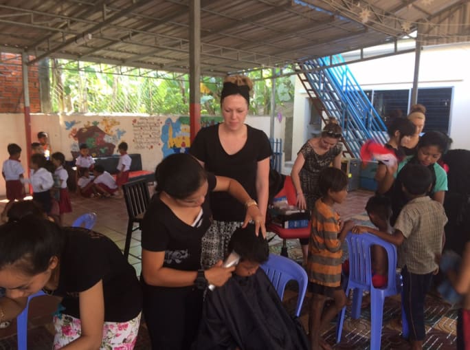 Freedom Stylist Class in Cambodia in 2016.