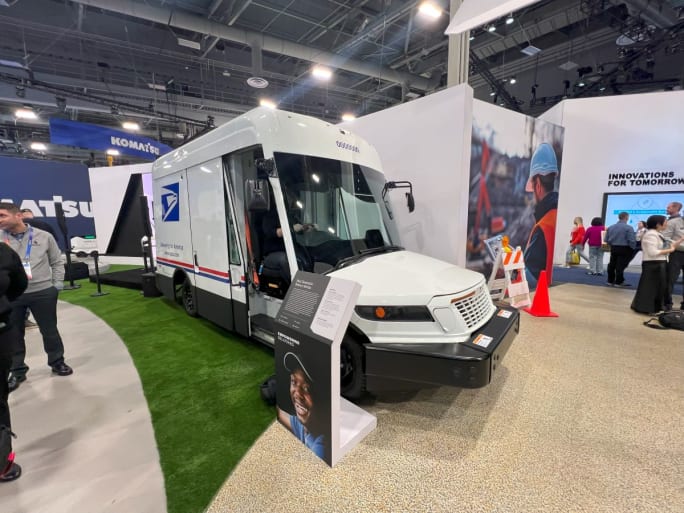 Exhibit of USPS electric vehicle