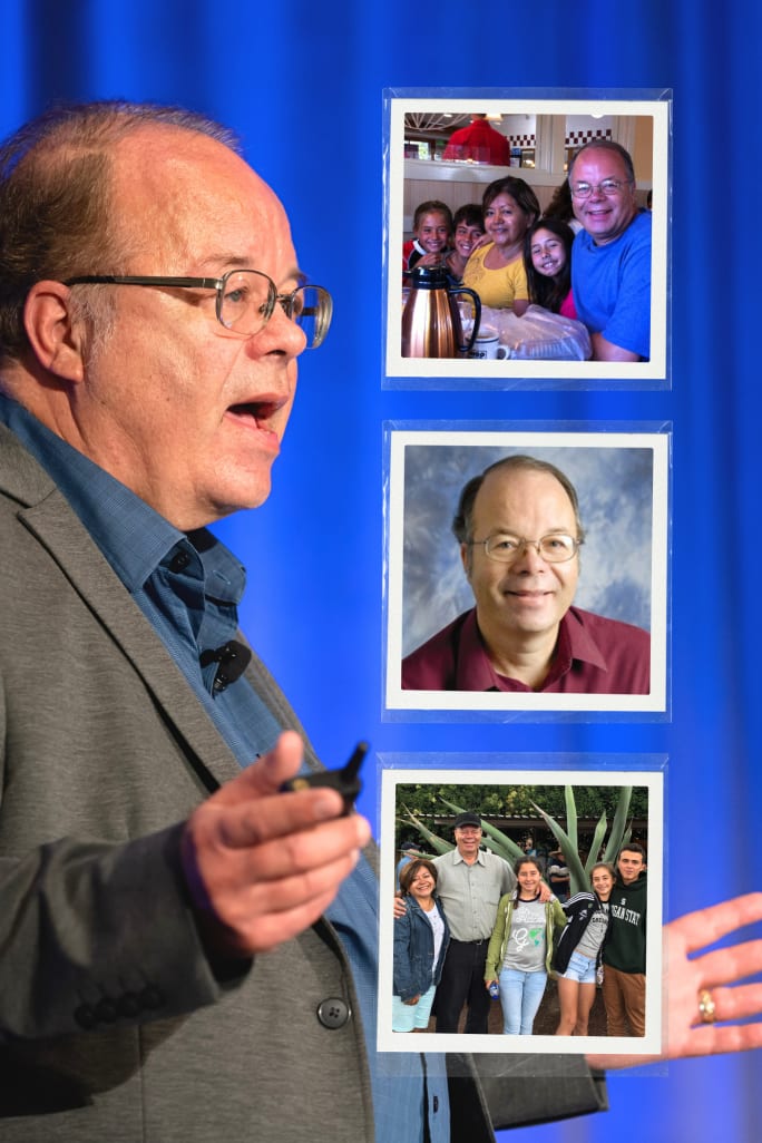 A photo collage of Mike Antich.
