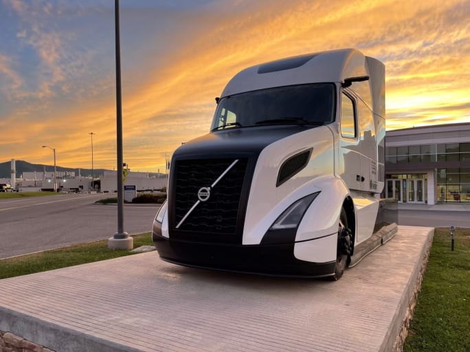 Volvo SuperTruck in Dublin, Virginia.