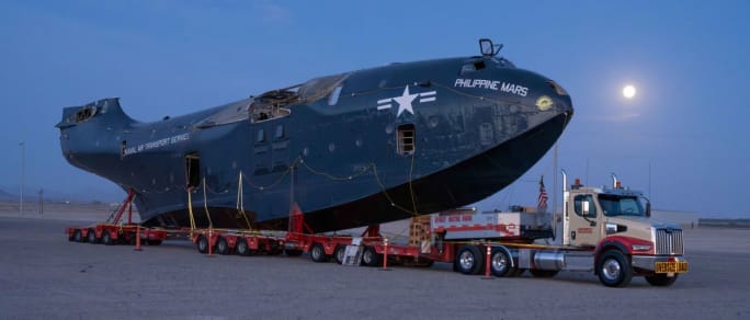 Western Star 49X transporting Martin Mars flying boat.