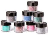 Young Nails’ Speed Clear, Cover Pink, Royal Blue, Hologram, Fuchsia, Finish Gel, black and white acrylic paint