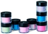 Products You Need for This Design: Young Nails’ Metallic Pearl, Crystal Glitter mix, Speed Clear, black acrylic paint