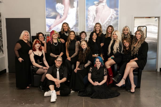 Owner Nicole Wenz and her team from Zandi K Salon.