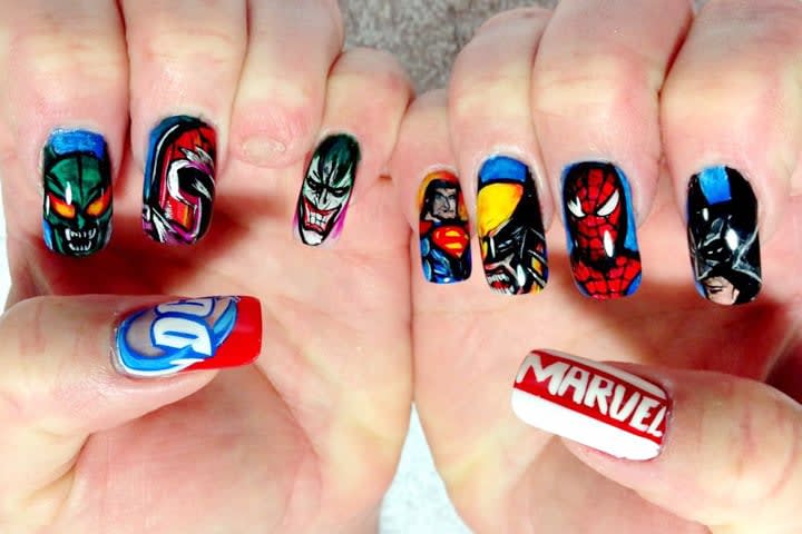 Comic-Con Nails: Comic Book Nail Art for Heroes and Villains