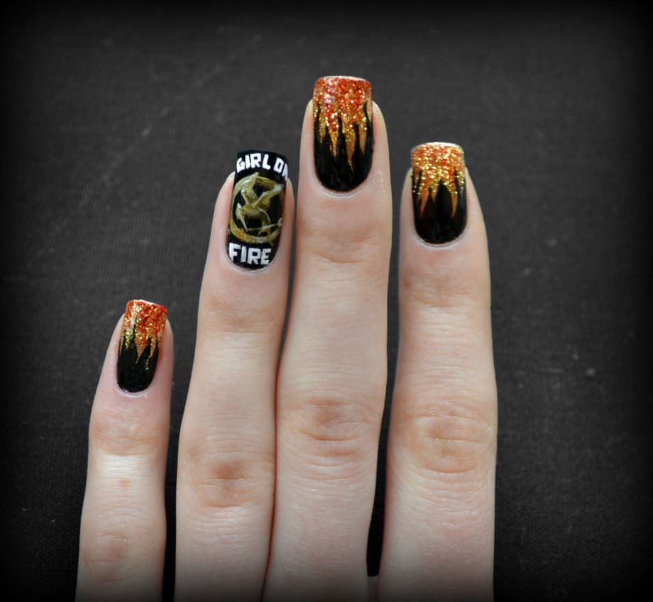 The Hunger Games-Inspired Nail Art