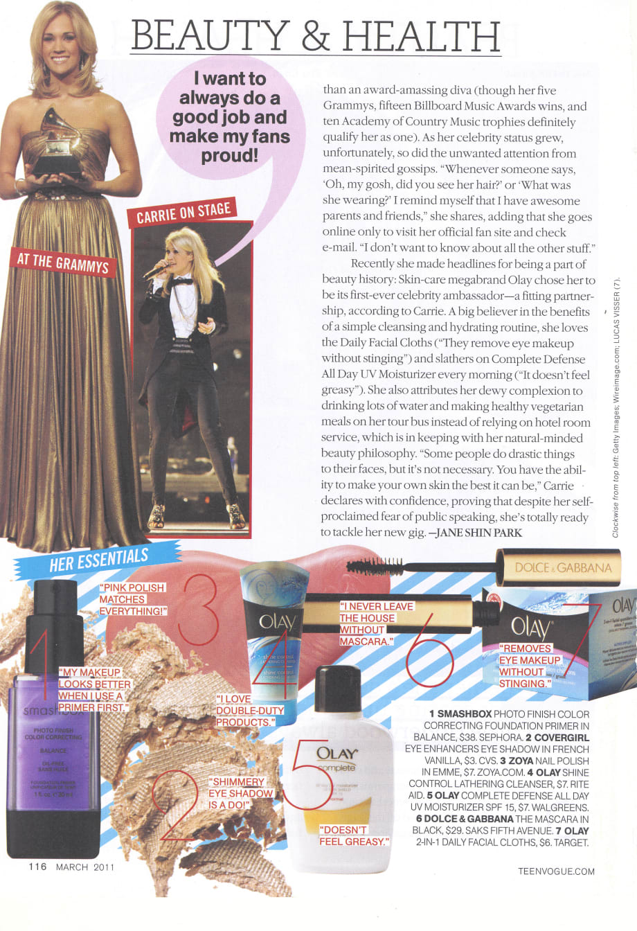 Carrie Underwood Favors Pink Polish