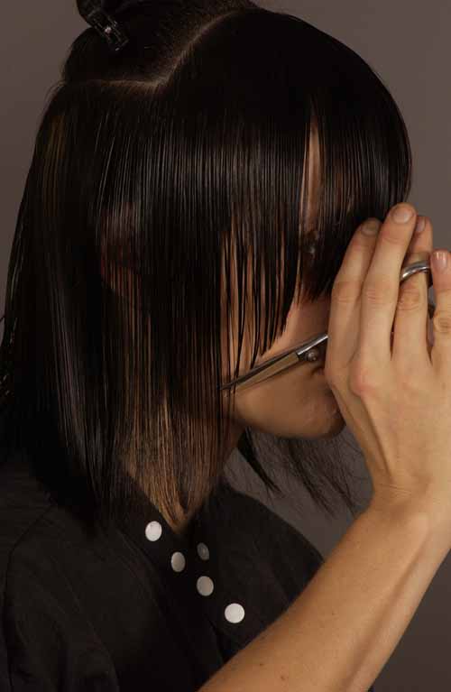HOW-TO: Cutting a Modern Bob With a Tilted Fringe