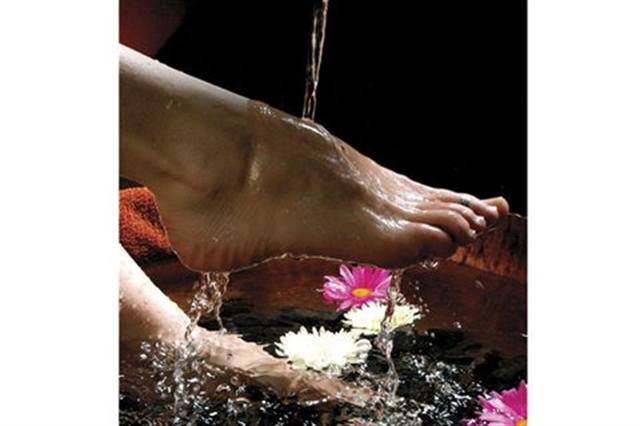 Day Spa Soothes Weary Feet in the Community Room