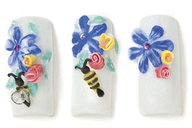 3-D Spring Nail Art
