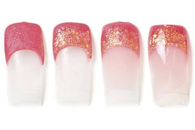 Color Fades French Twist Nail Art