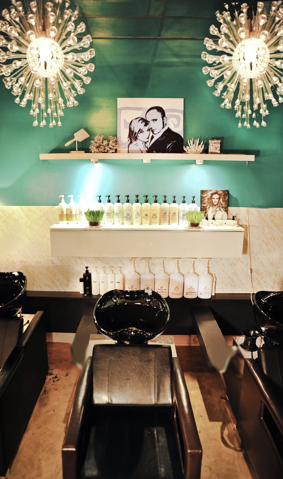 Elysium Salon Vintage Glam Shampoo Room by Jesse Vickers