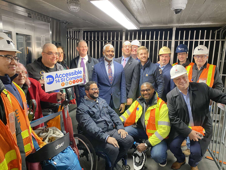 14th Street 6th Ave subway complex ADA renovation opening celebration.