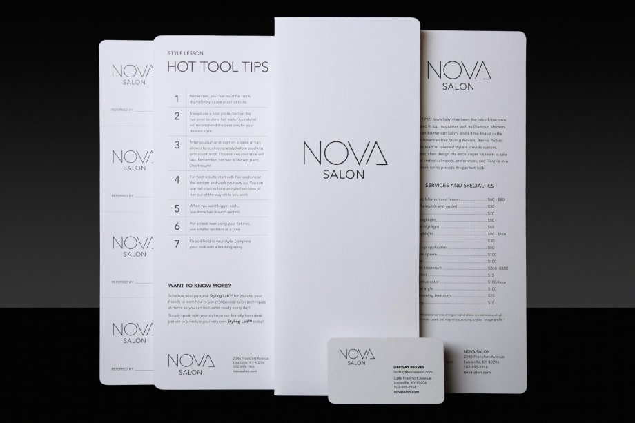 STAMP 2017: Nova Salon's Service Menu