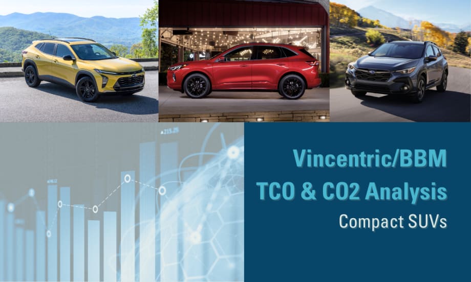 Three compact SUVs in illustrative graphic.