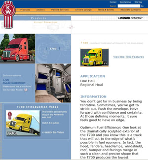 Kenworth Creates Website Section For T700