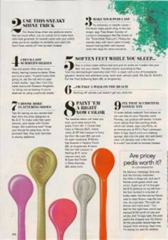 What Are Glamour's "10 Quick Tricks for Pretty Summer Toes"?