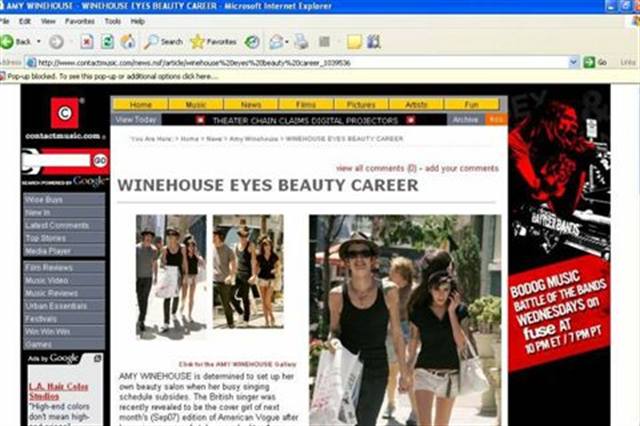 Winehouse Wants a Beauty Salon
