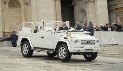 Open-Top Popemobile: Mercedes Delivers G-Class to Vatican