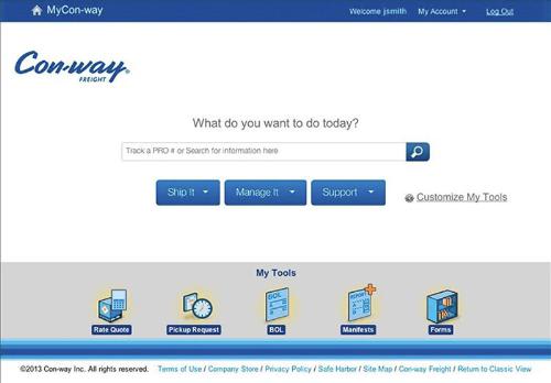Con-way Freight Launches MyCon-way.com