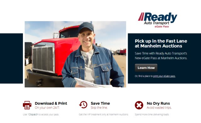 Ready Auto Transport, Manheim's New eGate Pass Process