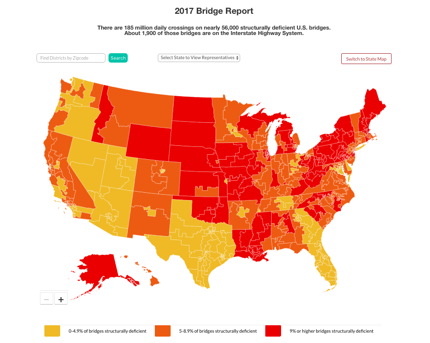 Bridge Report Finds Nearly 56,000 Bridges Still Need Attention