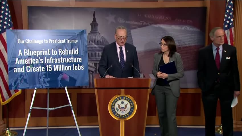 Senate Dems propose $1 trillion infrastructure plan
