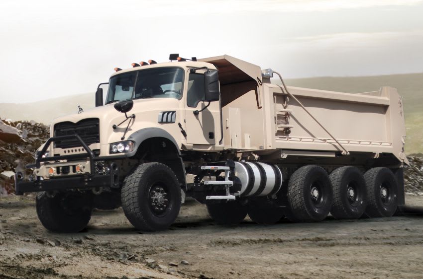 Mack Showcases Heavy-Duty Dump Truck for U.S. Army