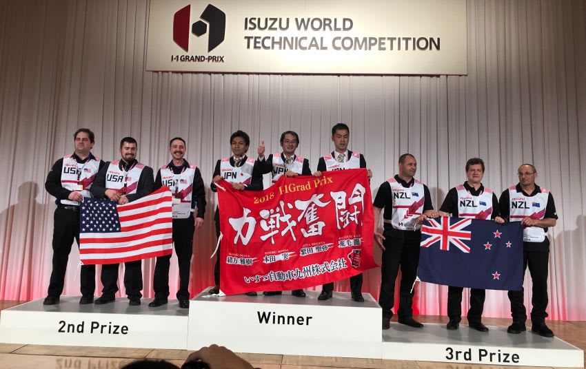 Isuzu's U.S. Techs Place Second in Service Competition